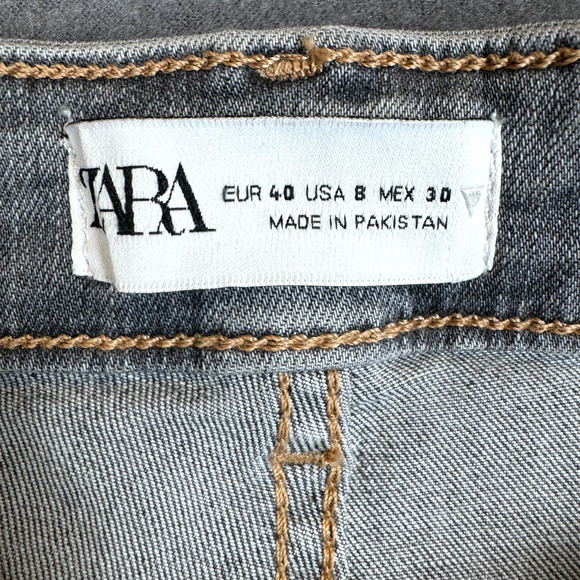 NWT Zara High Rise Skinny Leg Ankle Rigid Jeans Size 40 8USA/40EUR/30MEX Mom - Picture 10 of 16
